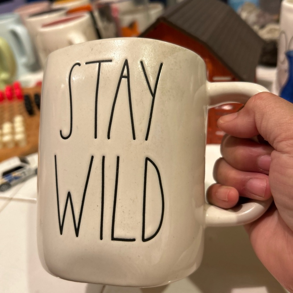 Rae Dunn Stay Wild White coffee tea Mug